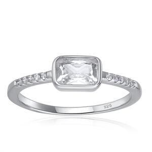 NEW STARLETTE women's cora stackable ring in silver